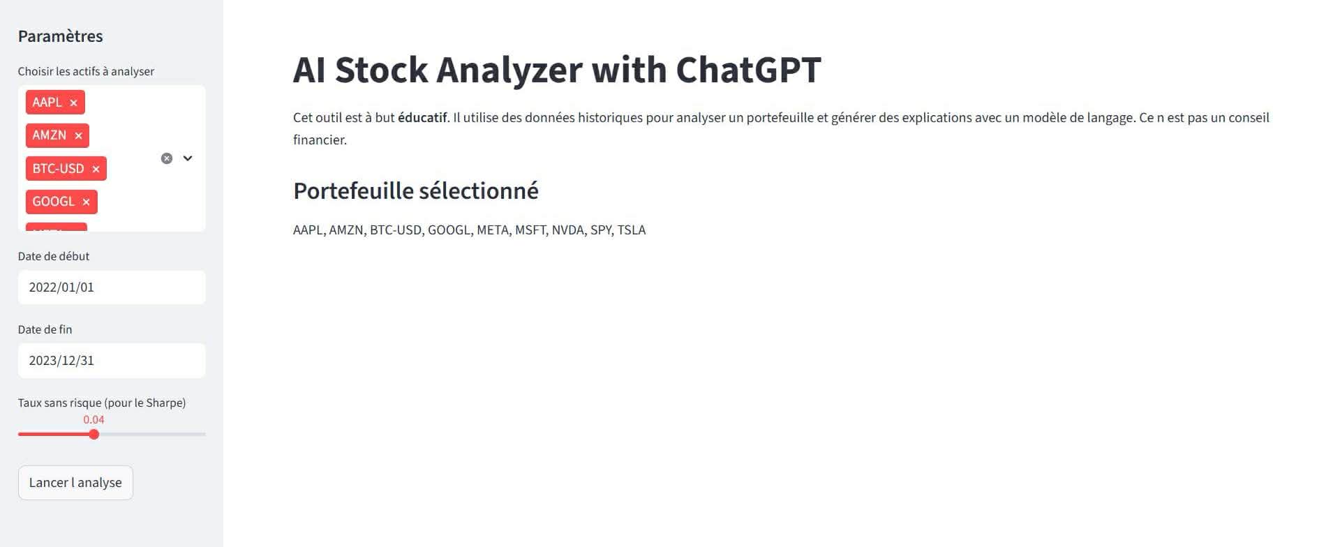 AI Stocks Analyzer